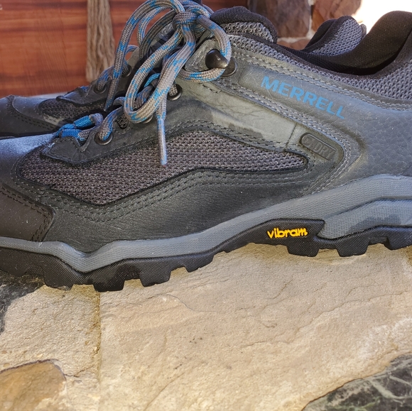 Mens Merrell grey/blue accent hiking shoes size 8 - Picture 7 of 7